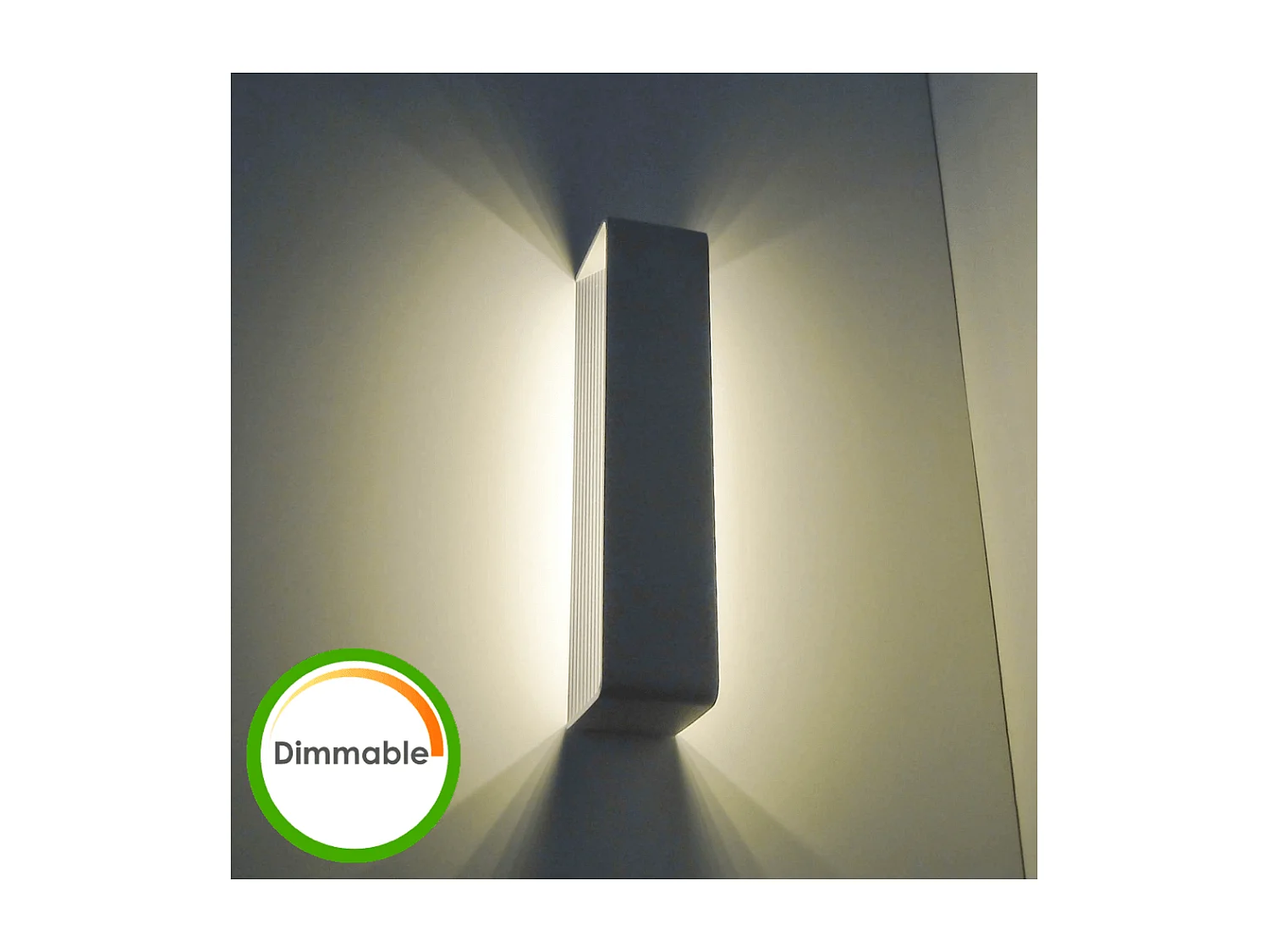 Applique design LED blanche 37cm compatible variateur - Quadra