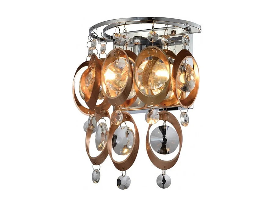 Applique chromée avec cristaux et pendentifs cuivrés  - Cardiff
