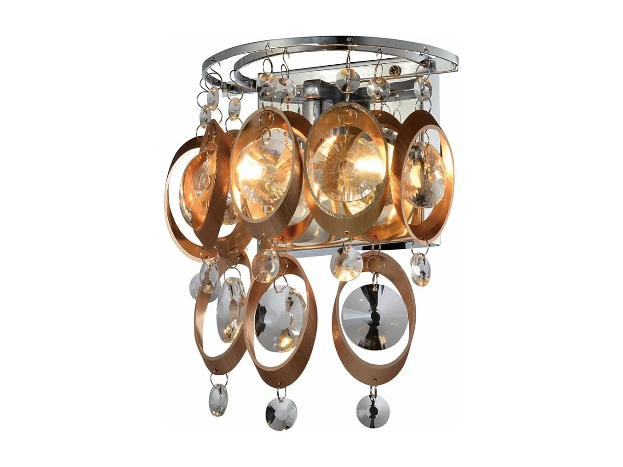 Applique chromée avec cristaux et pendentifs cuivrés  - Cardiff