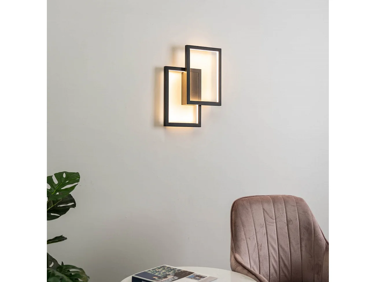 Applique murale ou plafonnier double rectangle - Taavi