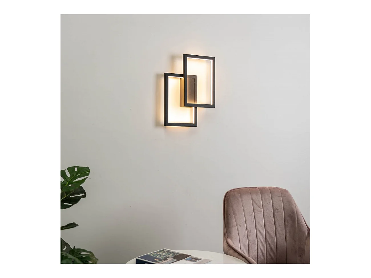 Applique murale ou plafonnier double rectangle - Taavi
