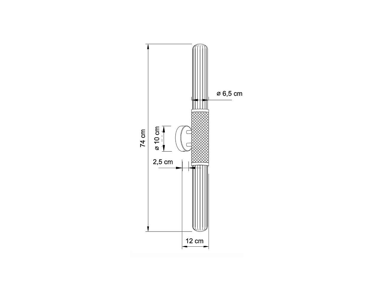 Applique tendance dorée double éclairage LED en métal et verre  - Hita