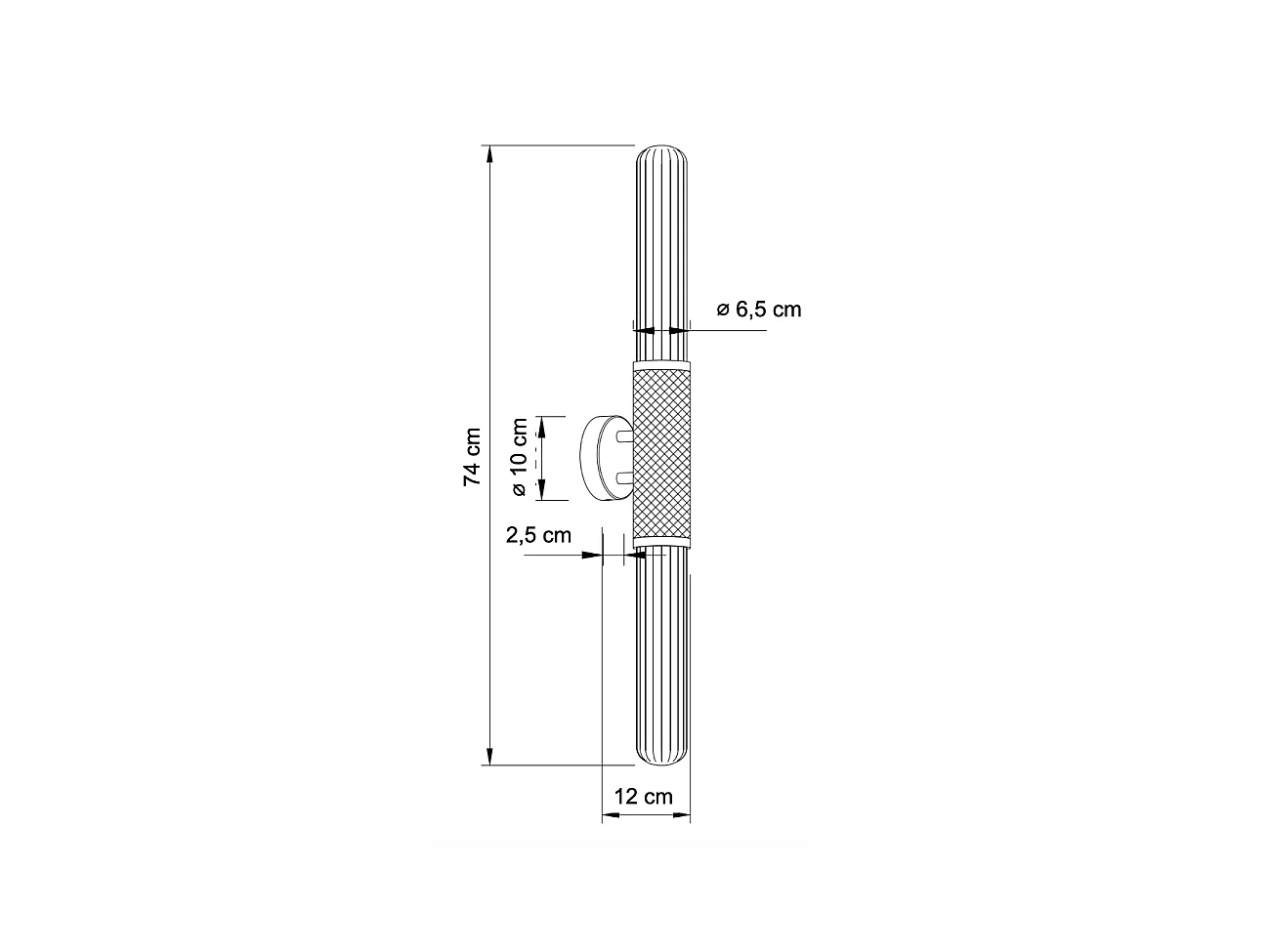 Applique tendance dorée double éclairage LED en métal et verre  - Hita