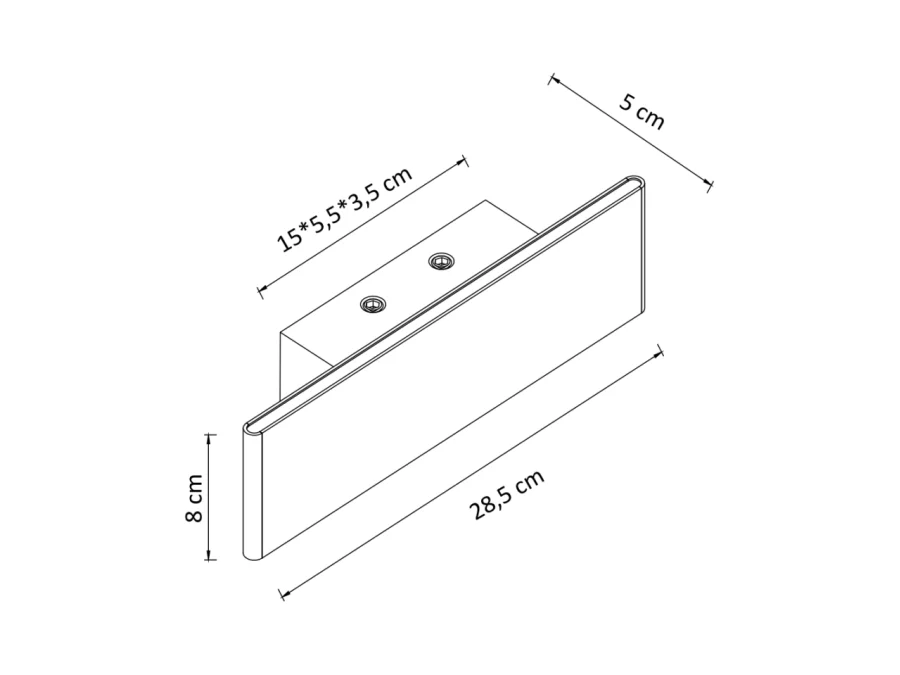 Applique murale LED cuivre en aluminium brossé - Cruise