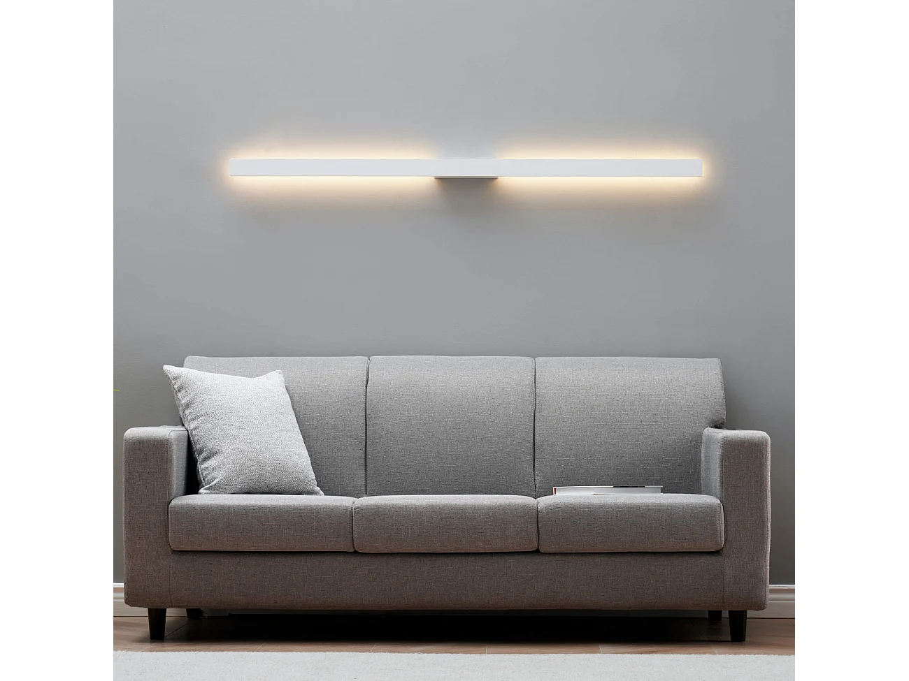 Longue applique murale blanche épurée extérieur - Sambai