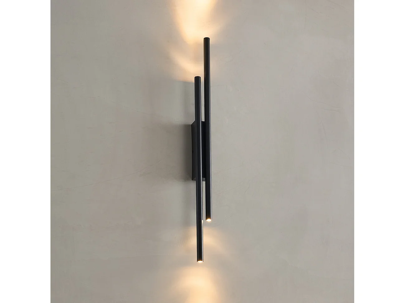 Applique d'intérieur noire quatre points lumineux 70 cm - Gali