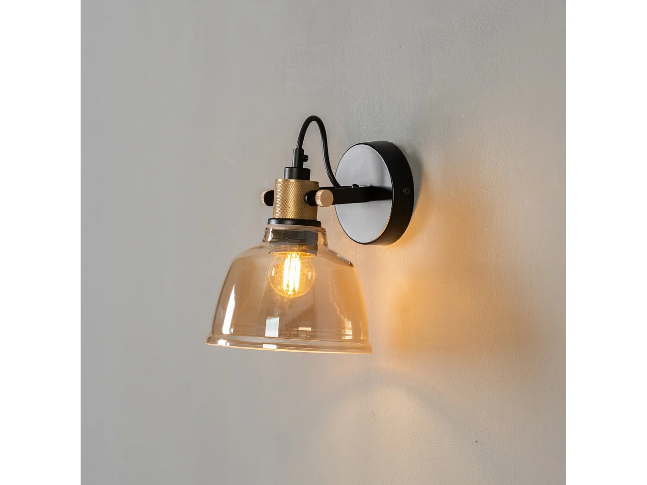 Petite applique en verre ambré - Linz