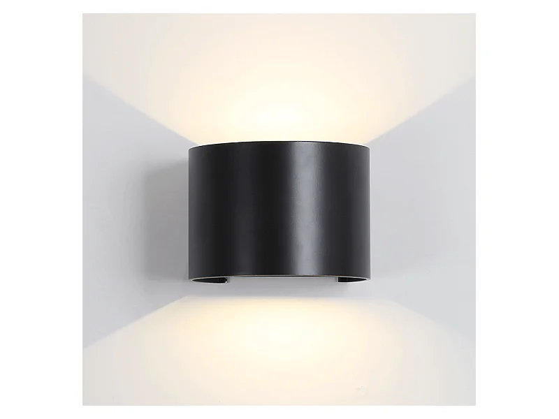 Applique murale LED étanche noire IP65 - Cosmic