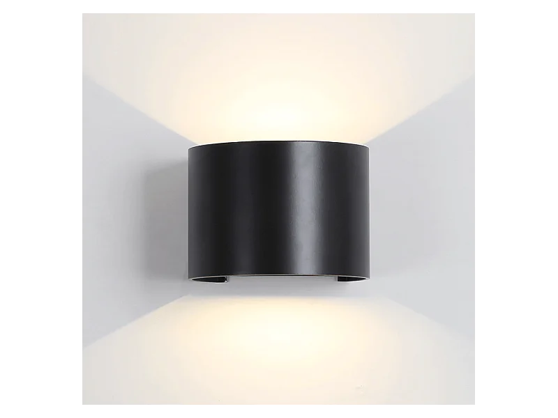 Applique murale LED étanche noire IP65 - Cosmic