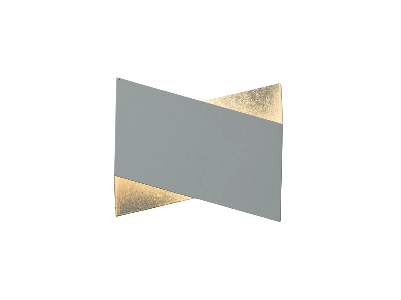 Applique origami blanc et intérieur argenté  - Mykos