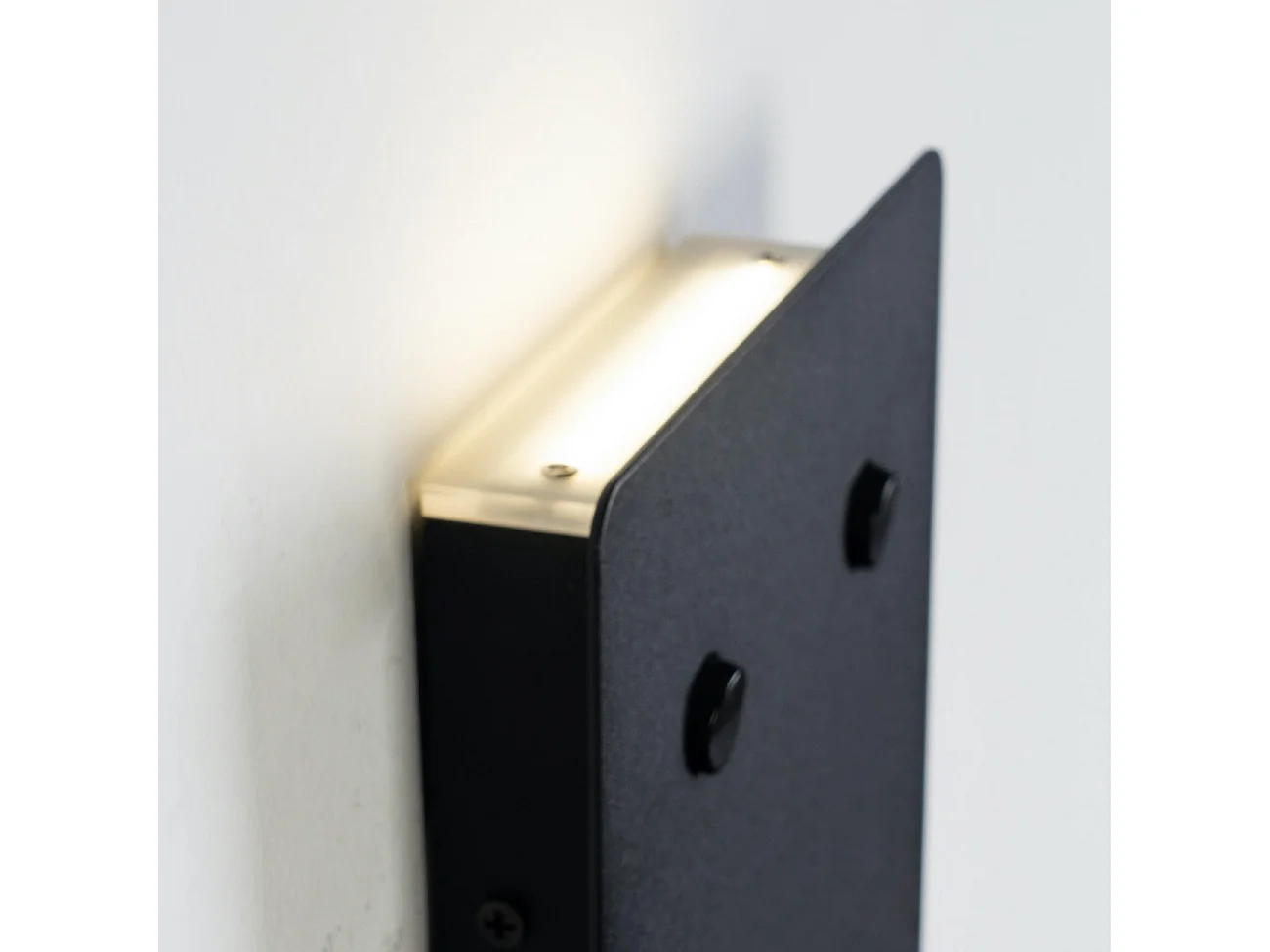 Applique noire à LED avec chargeur USB et lampe de lecture - Viola