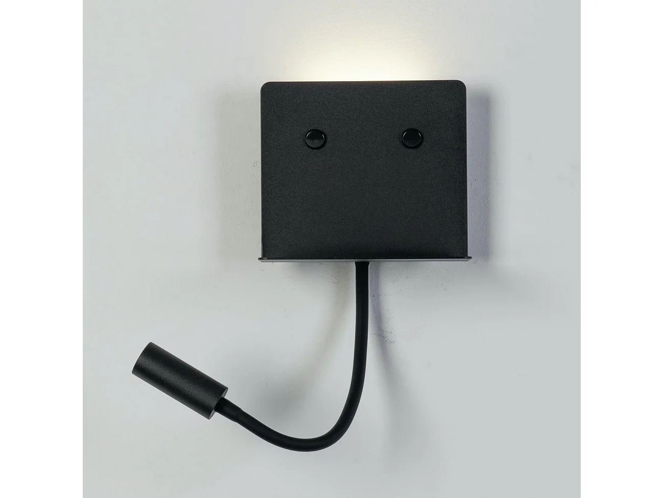 Applique noire à LED avec chargeur USB et lampe de lecture - Viola