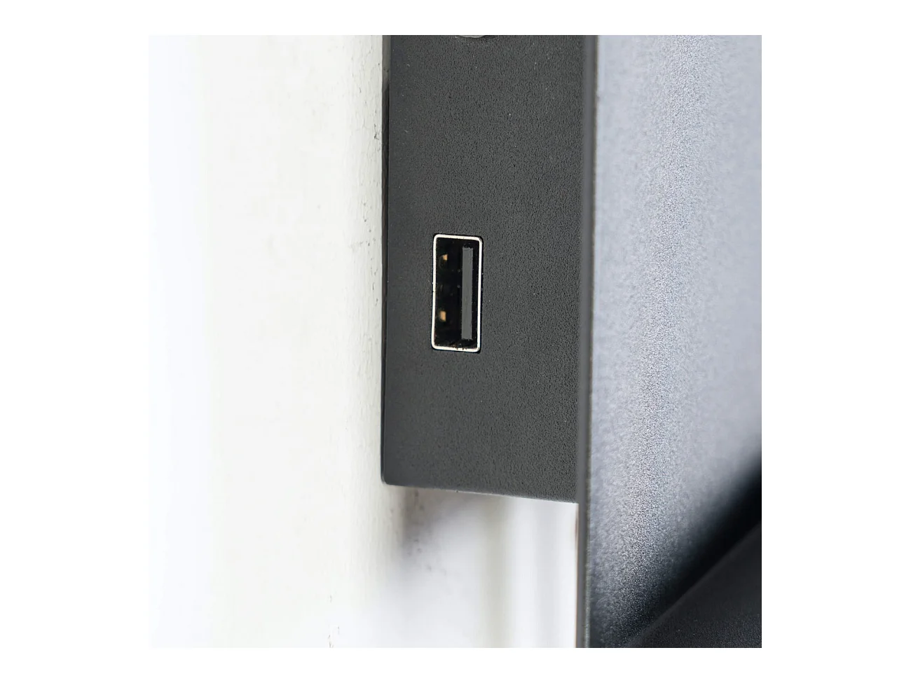 Applique noire à LED avec chargeur USB et lampe de lecture - Viola