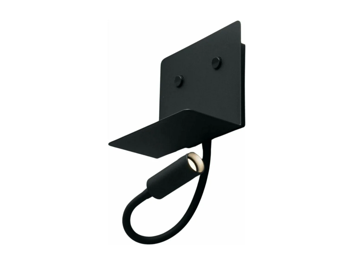 Applique noire à LED avec chargeur USB et lampe de lecture - Viola