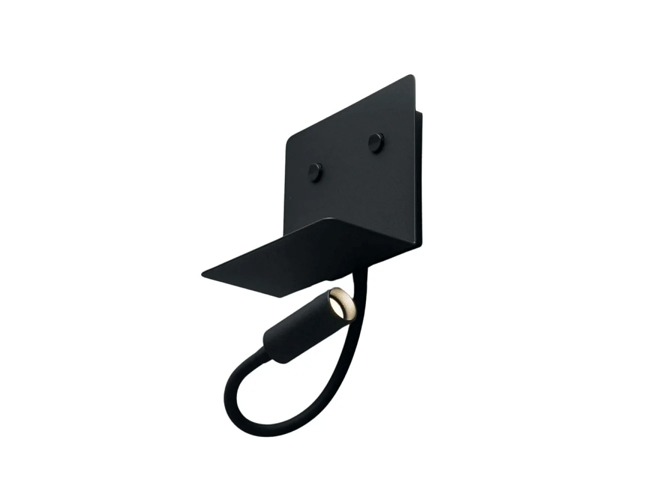 Applique noire à LED avec chargeur USB et lampe de lecture - Viola