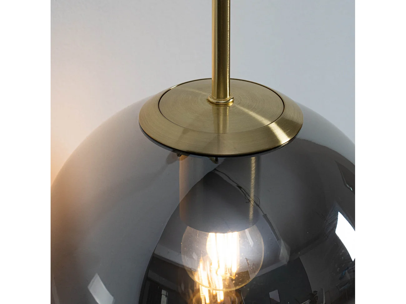 Applique vintage dorée verre fumé - Claudia