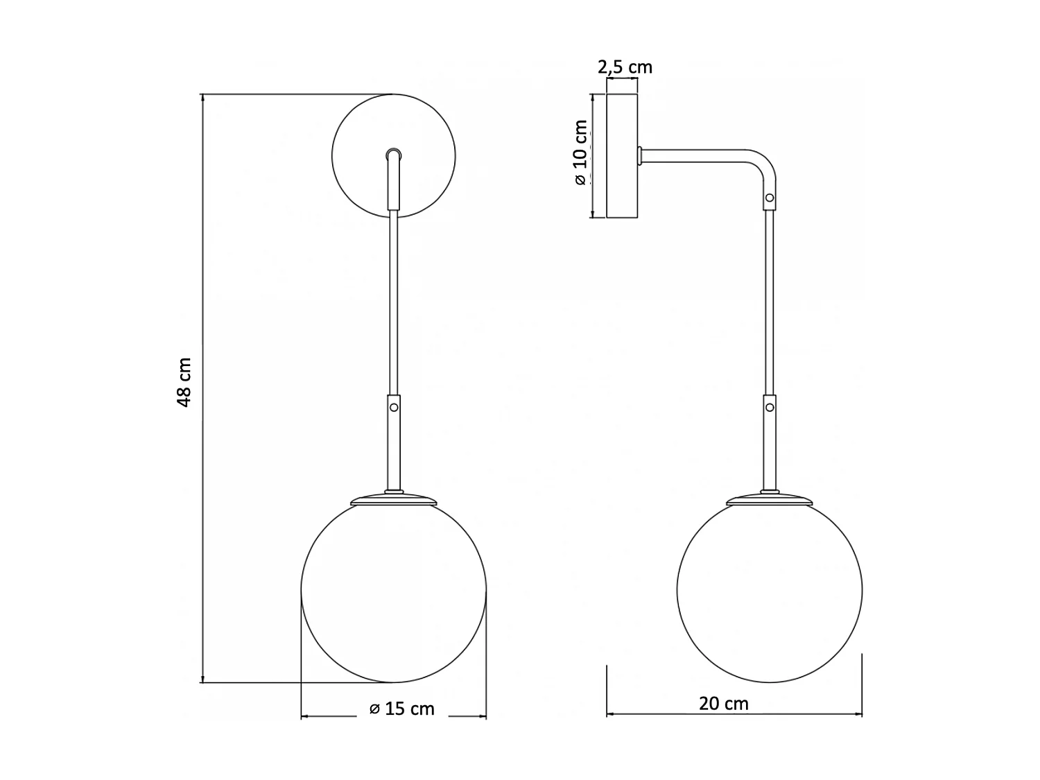 Applique vintage dorée verre fumé - Claudia