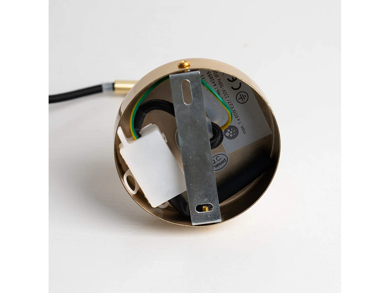 Applique vintage dorée verre fumé - Claudia