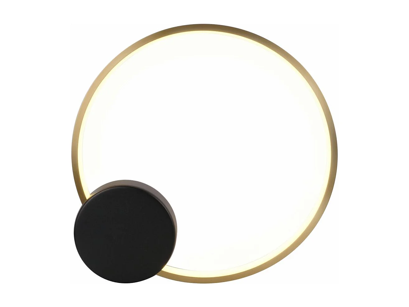 Applique circulaire noire et laiton 30 cm - Alisa