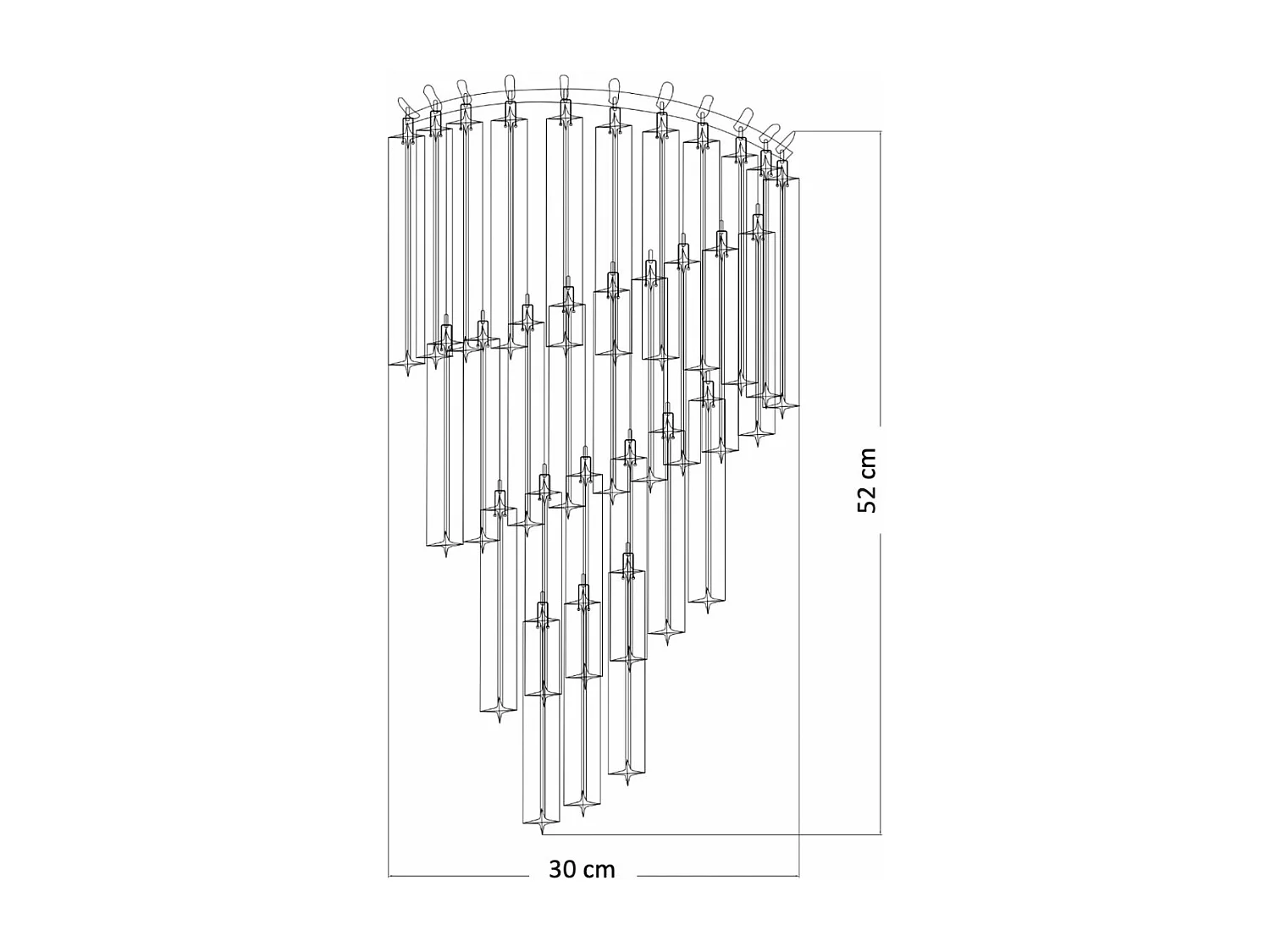 Applique murale chic pampilles tombantes - Zephia