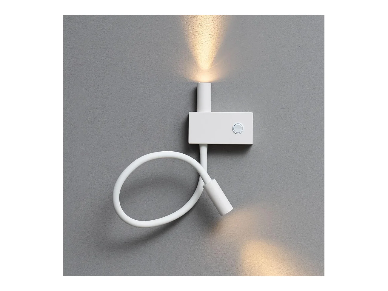 Applique liseuse double lumière épurée blanche - Nanda