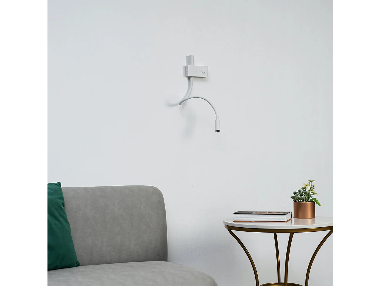 Applique liseuse double lumière épurée blanche - Nanda