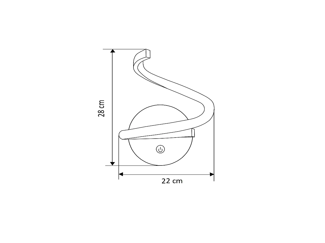 Applique LED blanche spirale - Looper
