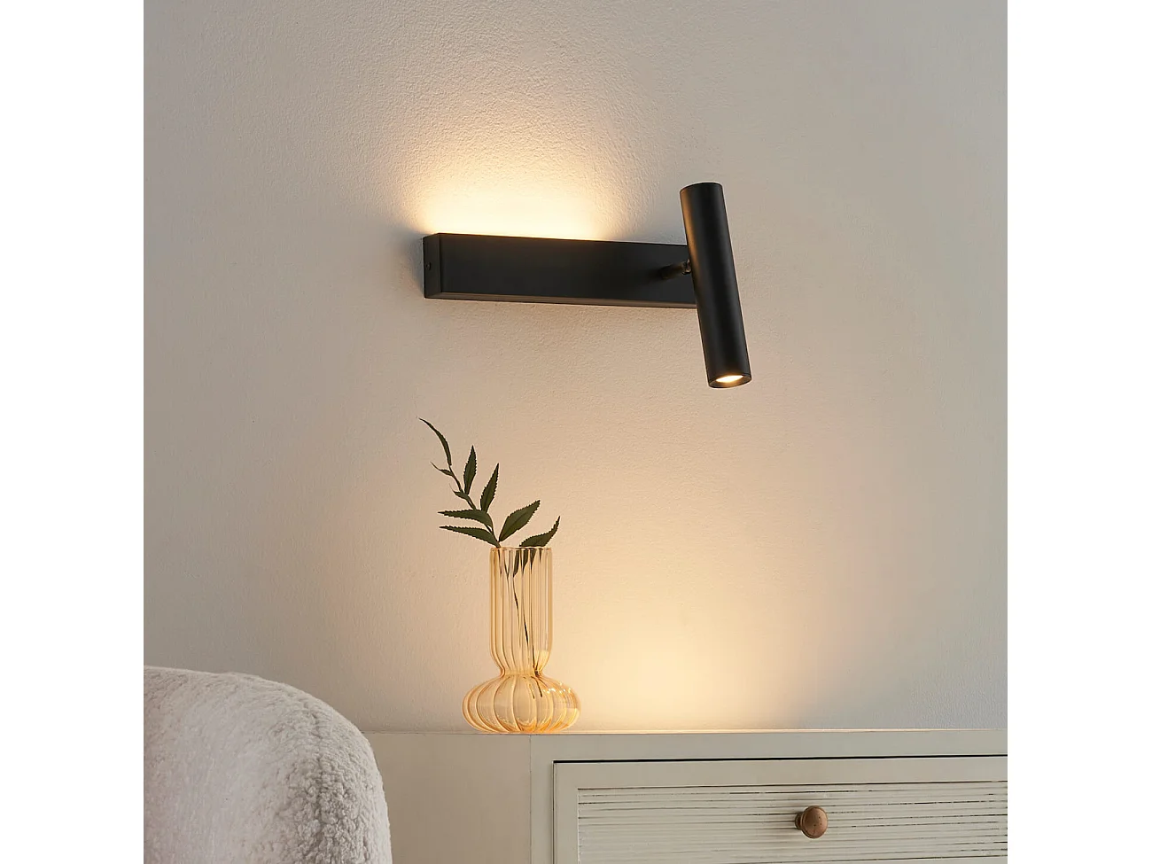 Applique noire tête de lit liseuse droite  - Lodvi