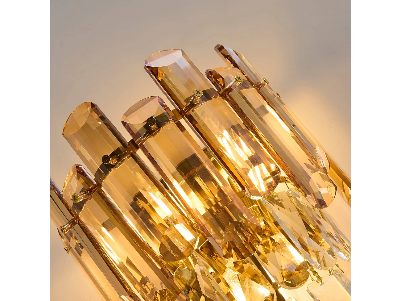 Applique dorée cristal prestige cascade de pampille - Elemia