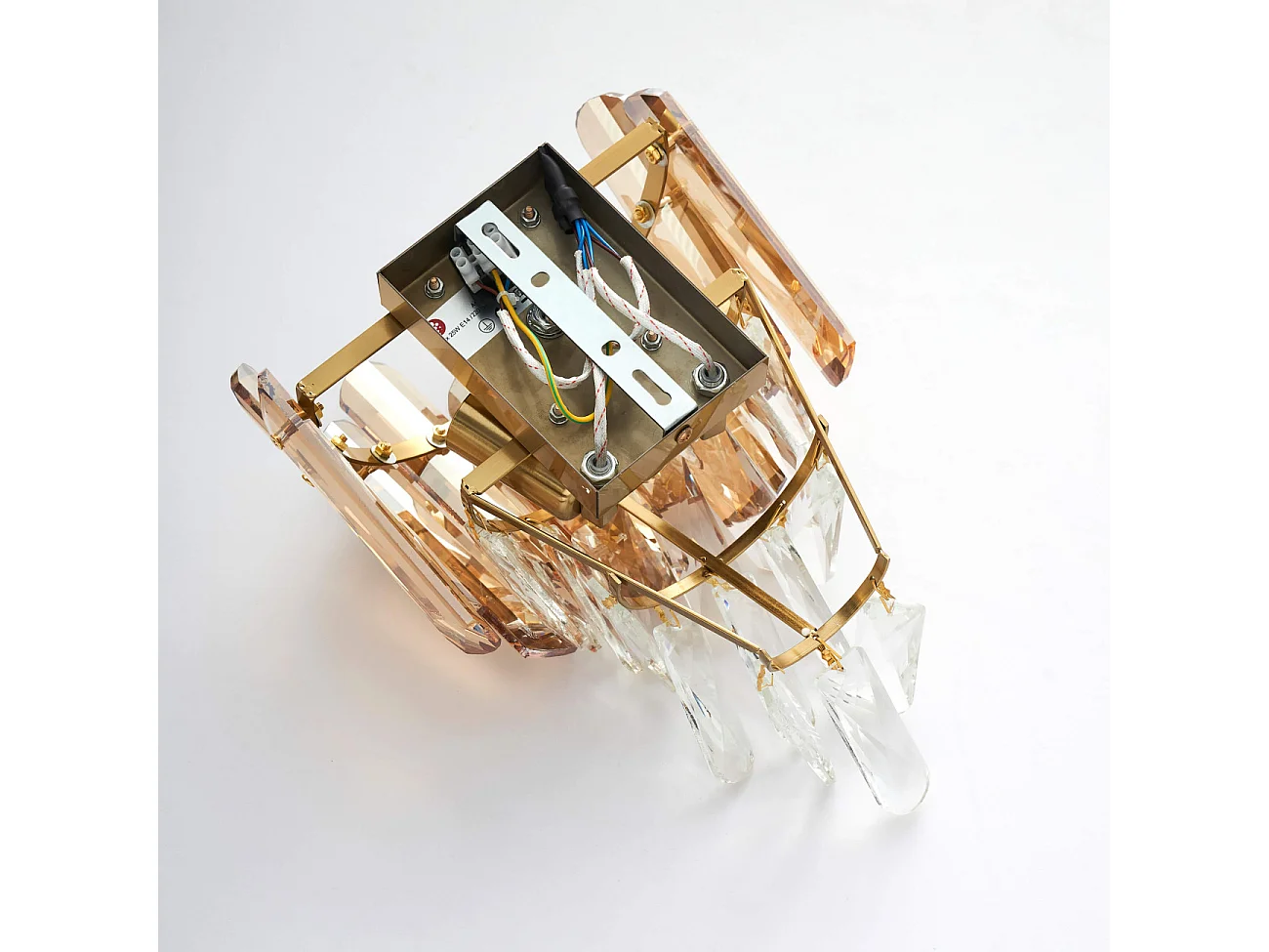 Applique dorée cristal prestige cascade de pampille - Elemia