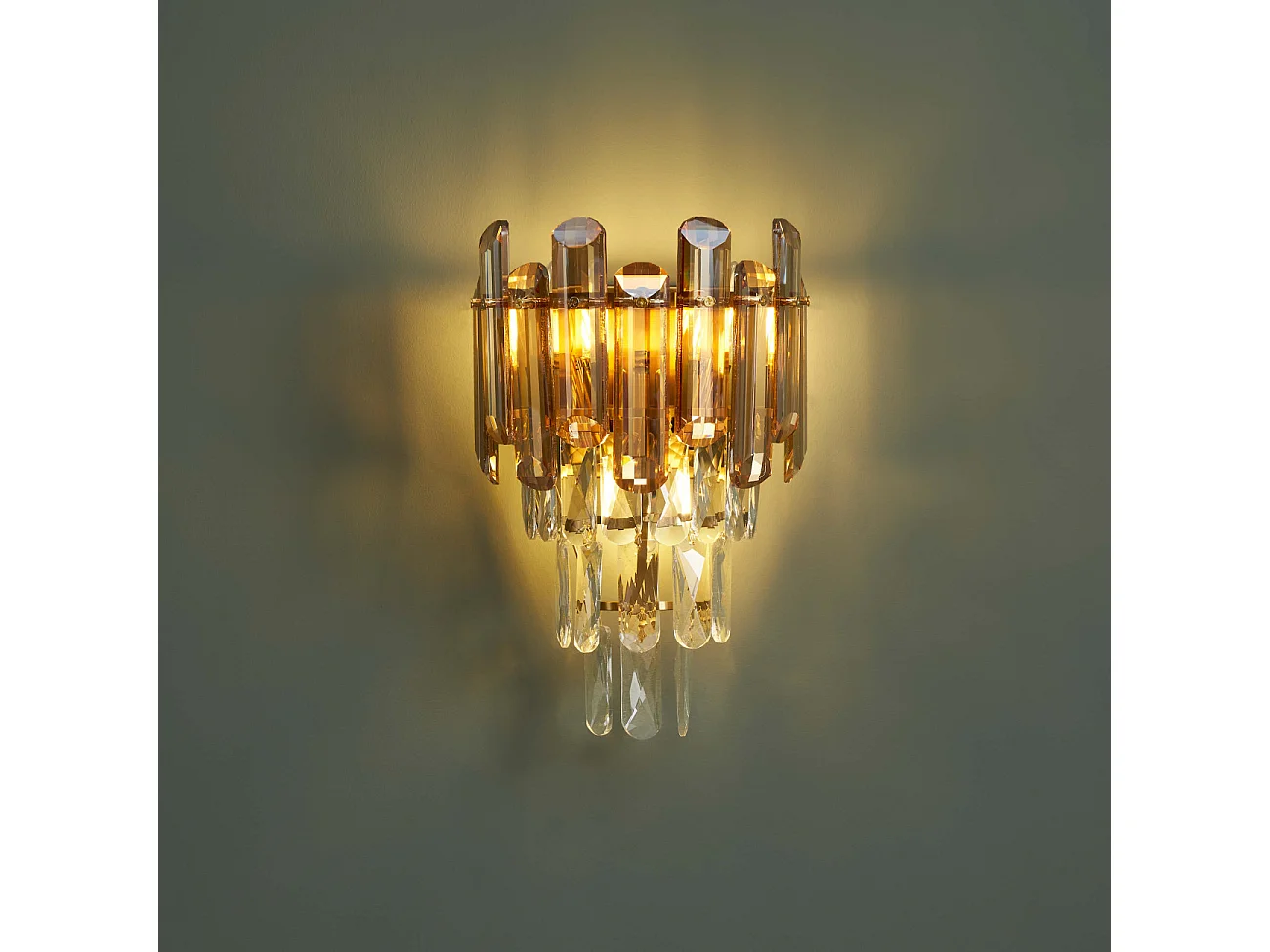 Applique dorée cristal prestige cascade de pampille - Elemia