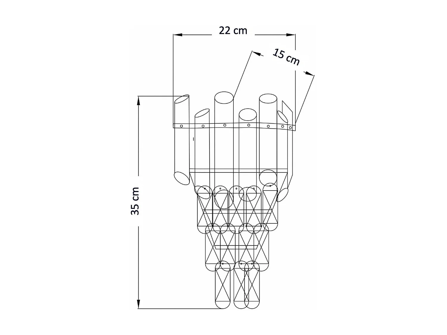 Applique dorée cristal prestige cascade de pampille - Elemia