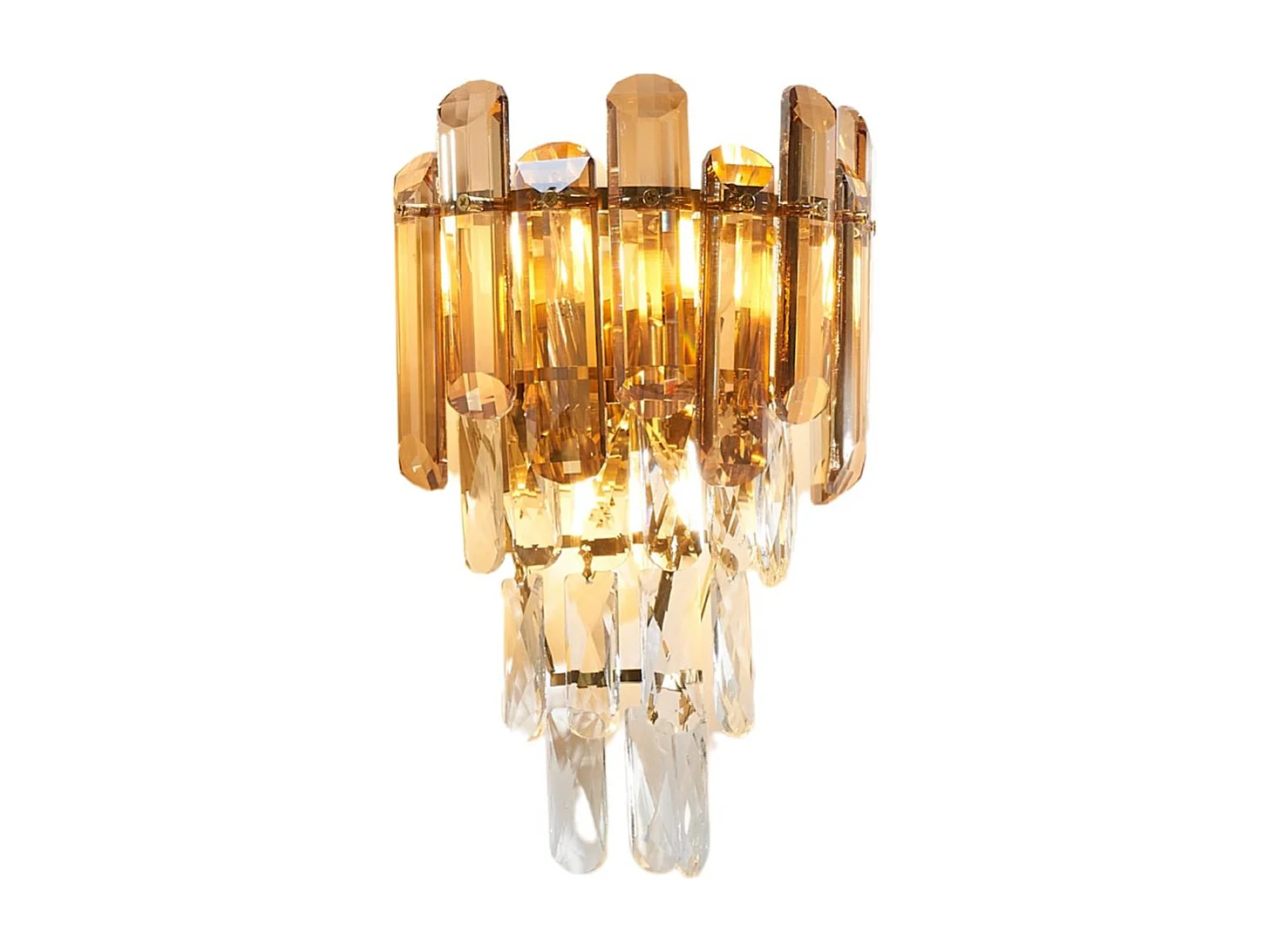 Applique dorée cristal prestige cascade de pampille - Elemia