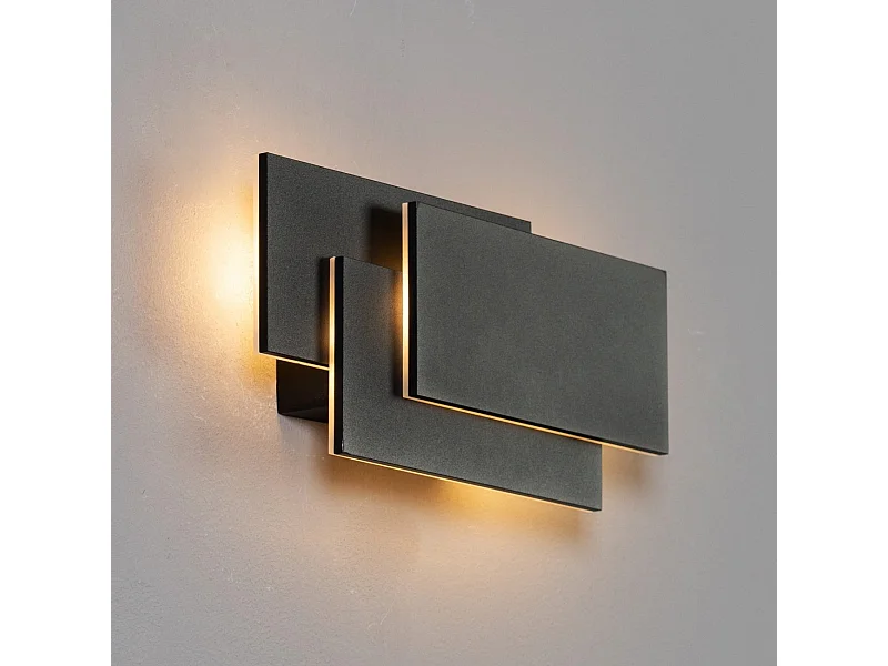 Applique design noire tripartie LED - Trio