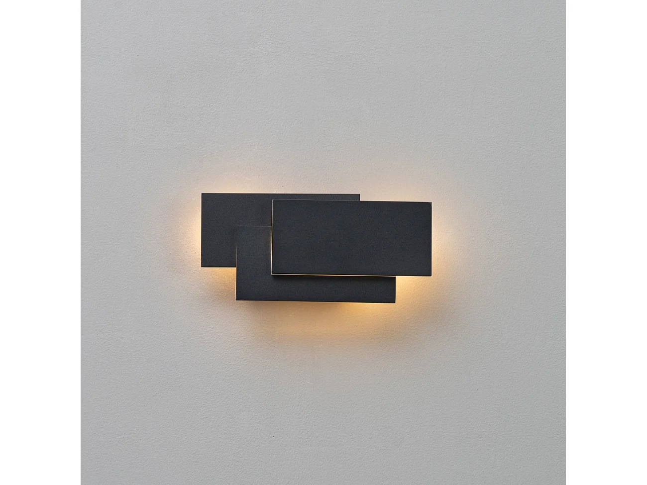 Applique design noire tripartie LED - Trio