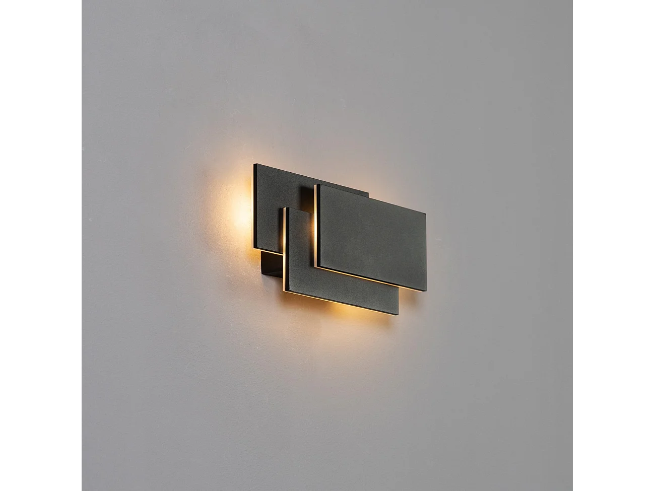 Applique design noire tripartie LED - Trio