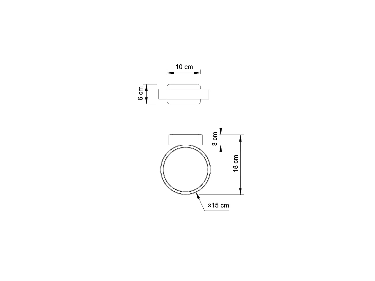 Applique circulaire blanche design LED - Eye