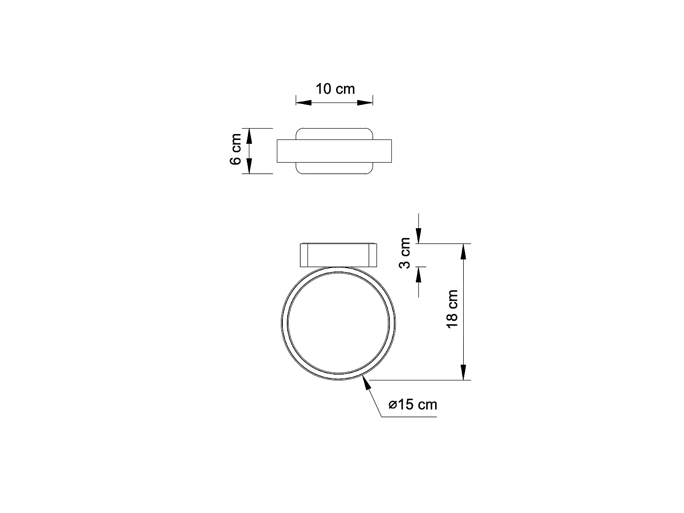 Applique circulaire blanche design LED - Eye