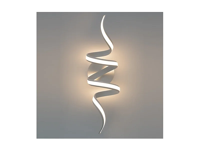 Grande Applique ou Plafonnier boucles ruban LED blanc - Kauai