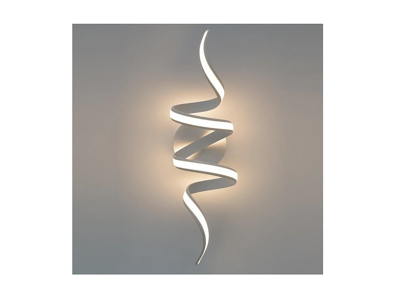 Grande Applique ou Plafonnier boucles ruban LED blanc - Kauai