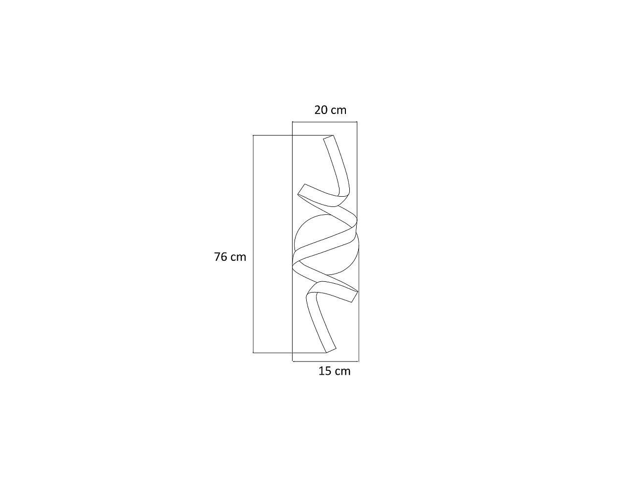 Grande Applique ou Plafonnier boucles ruban LED blanc - Kauai