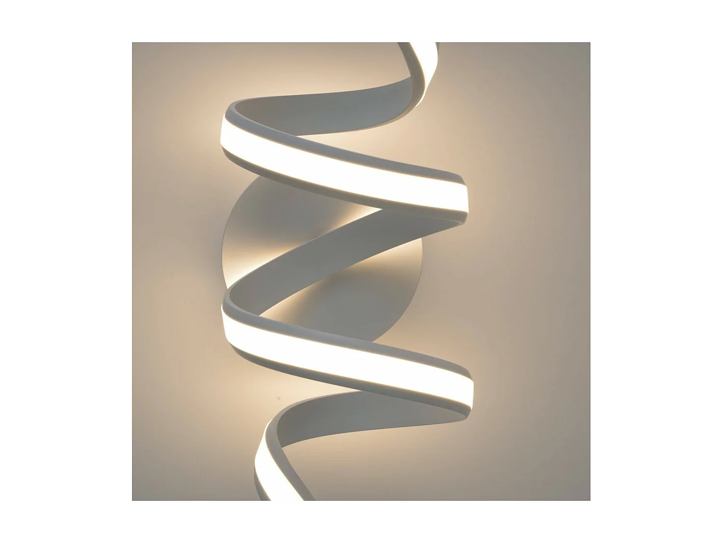 Grande Applique ou Plafonnier boucles ruban LED blanc - Kauai