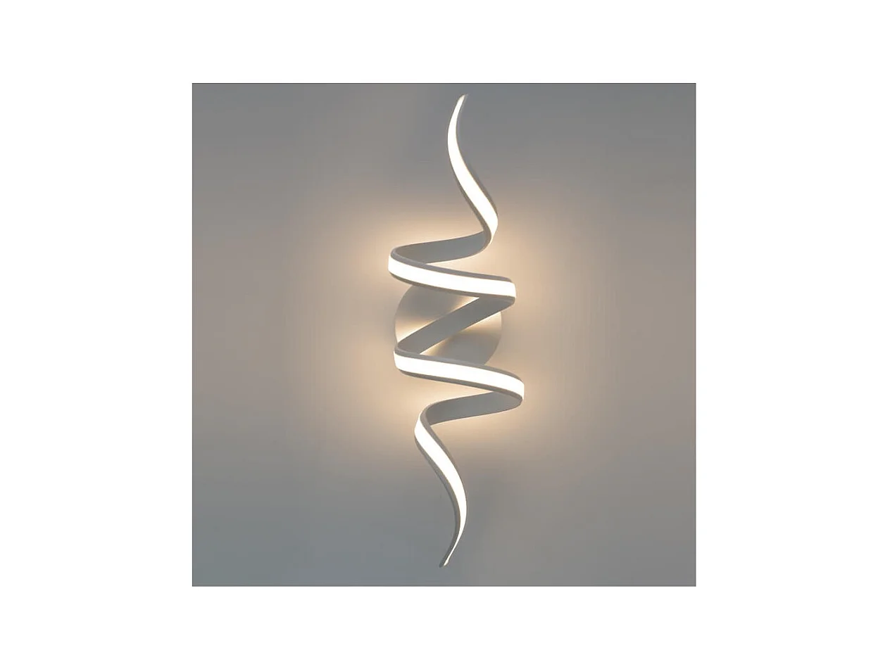 Grande Applique ou Plafonnier boucles ruban LED blanc - Kauai