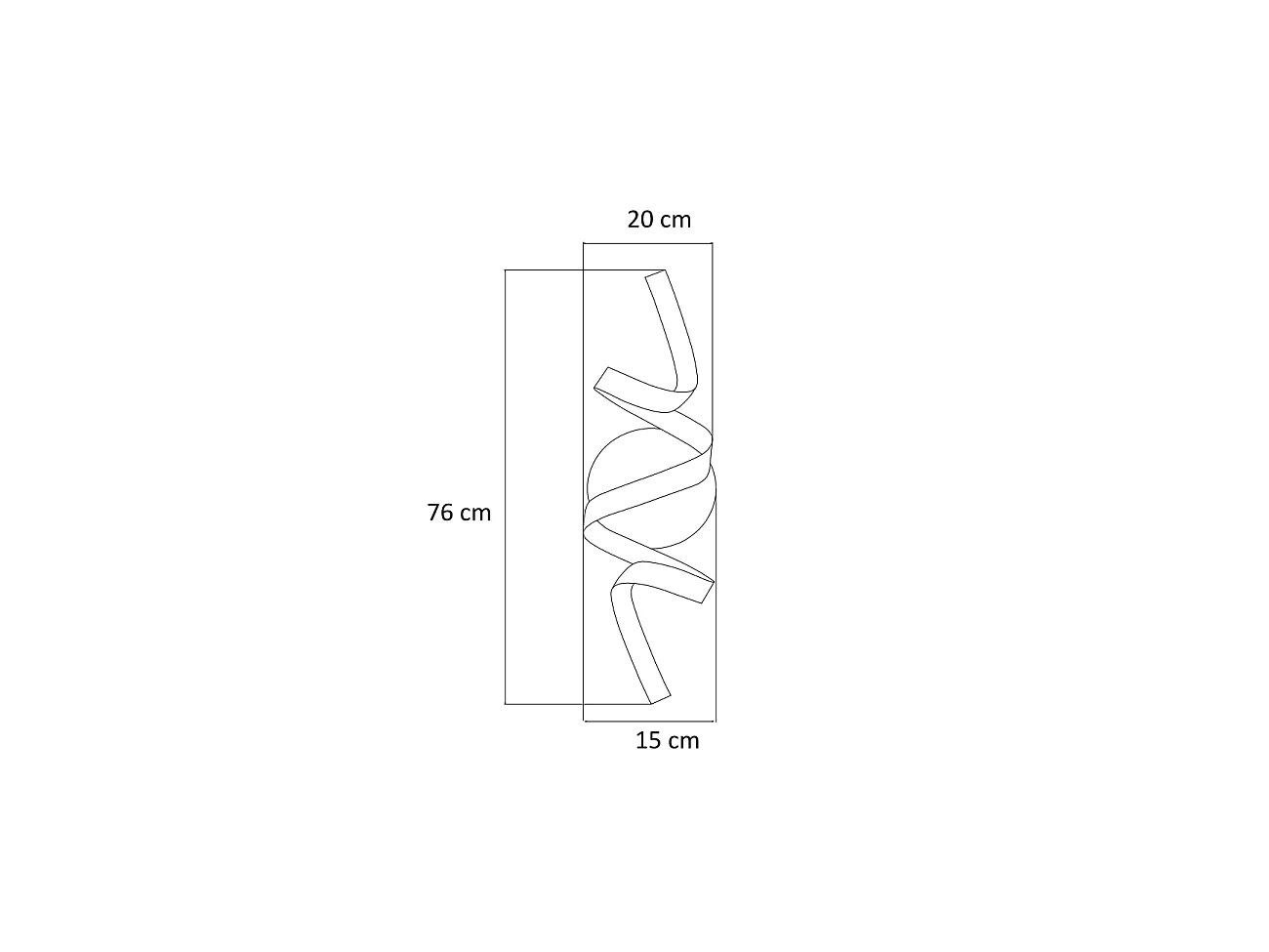 Grande Applique ou Plafonnier boucles ruban LED blanc - Kauai