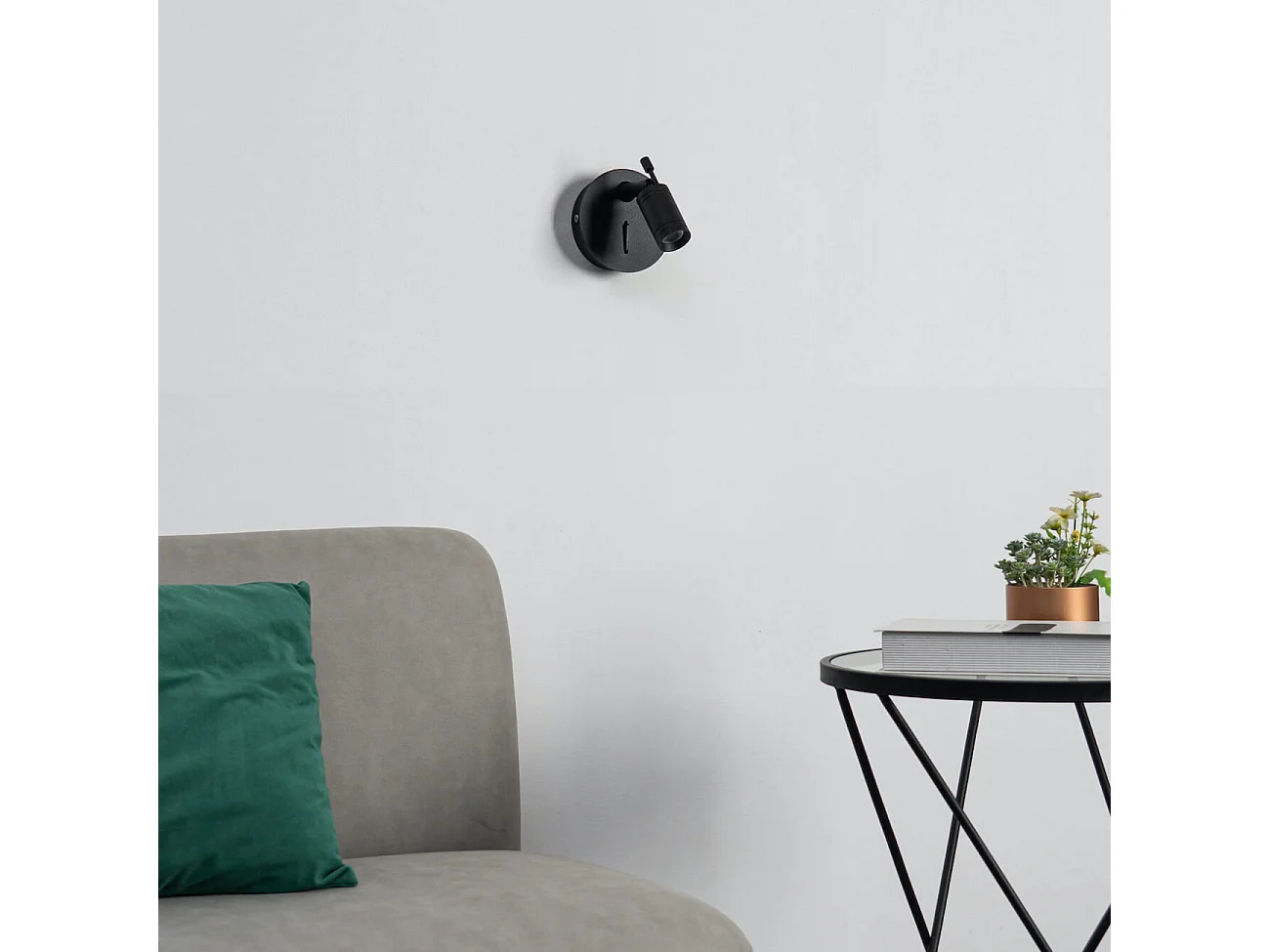 Liseuse murale noire LED - Minoa