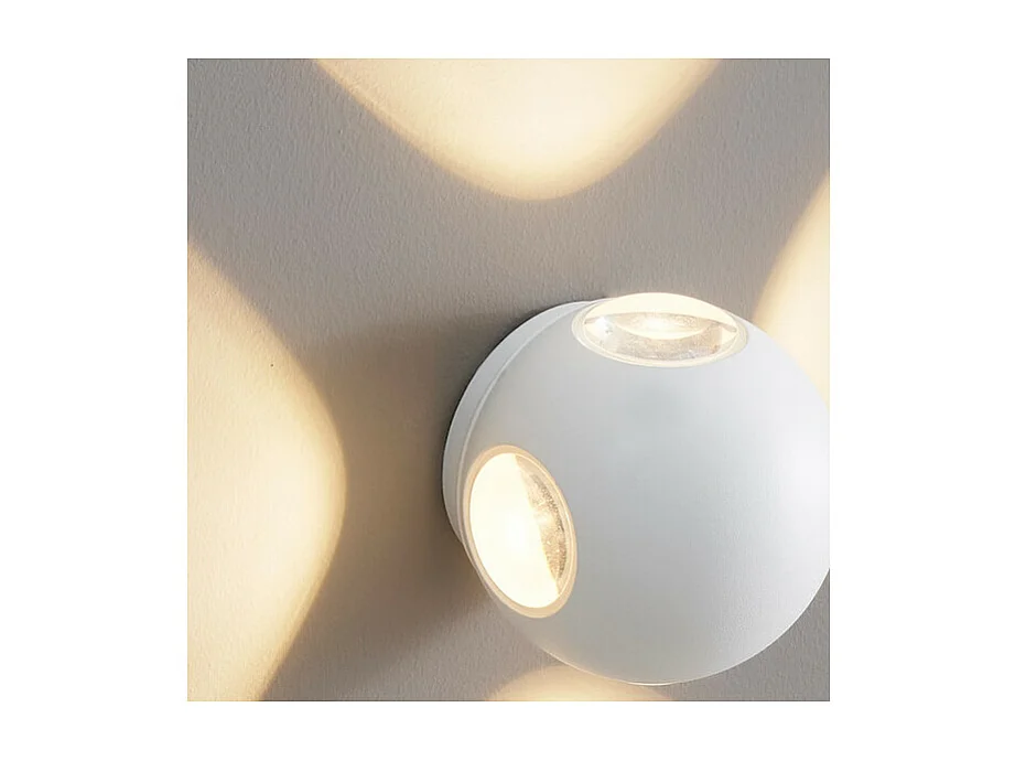 Petite applique blanche multi faisceaux IP54 - Joia