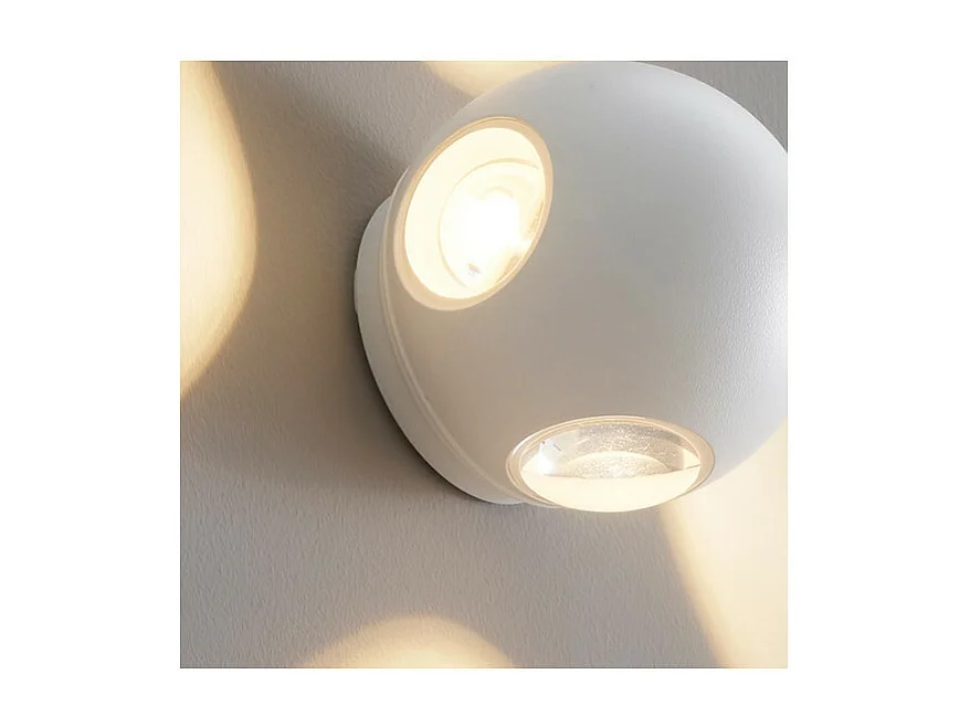 Petite applique blanche multi faisceaux IP54 - Joia