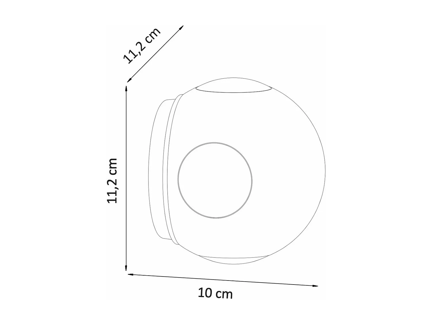 Petite applique blanche multi faisceaux IP54 - Joia