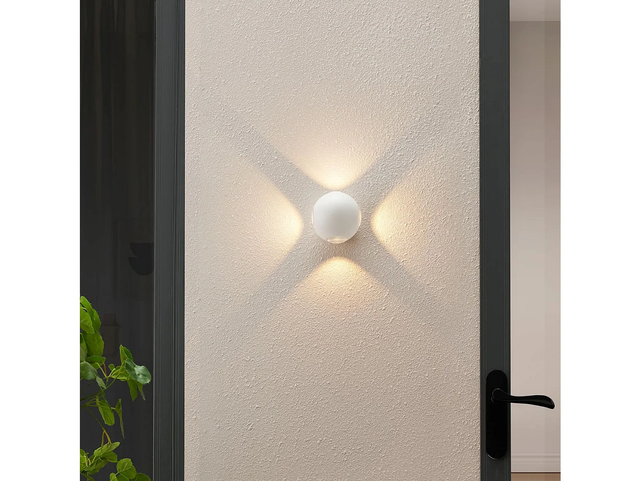 Petite applique blanche multi faisceaux IP54 - Joia