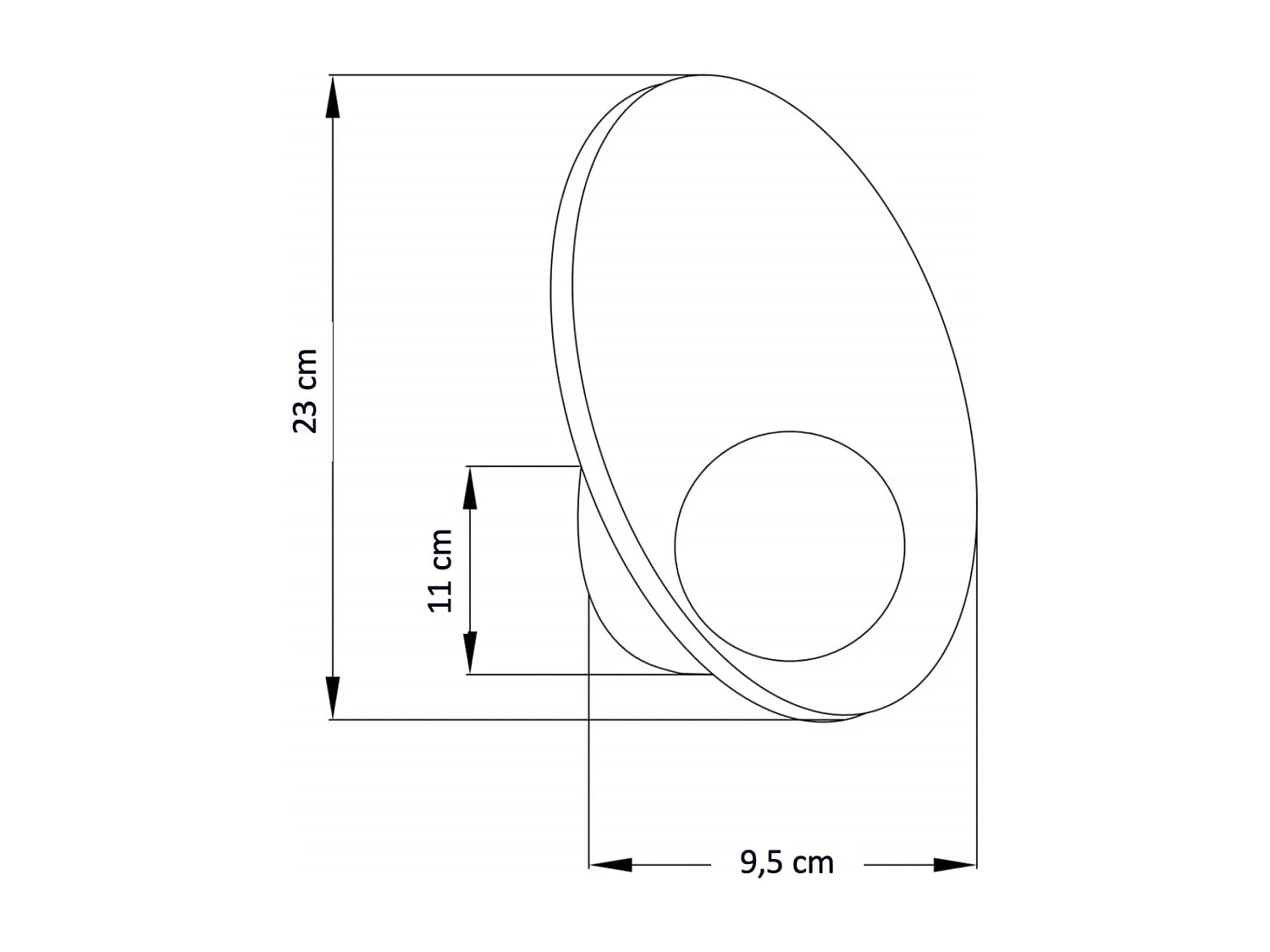 Applique coupole minimaliste avec boule en verre - Gino
